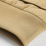 Men's Casual Cotton Fleece Washed Cargo Coat 12217264M