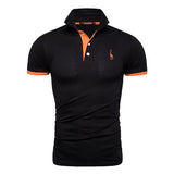 Mens Embroidered Polo Shirt 97281831X Orange / S Shirts & Tops