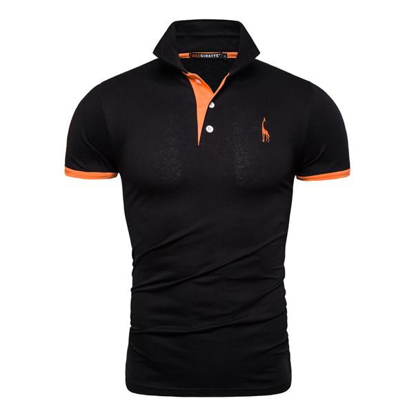 Mens Embroidered Polo Shirt 97281831X Orange / S Shirts & Tops