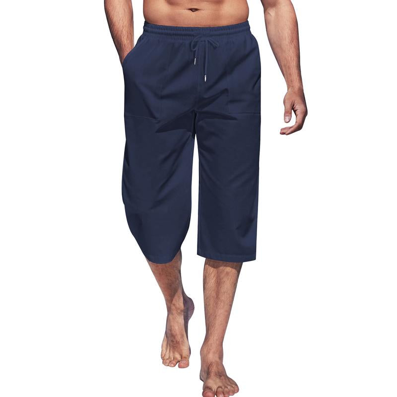 Men's Casual Solid Color Three Quarter Pants 25131170Y