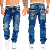 Men's Casual Washed Distressed Straight Jeans 04041155M