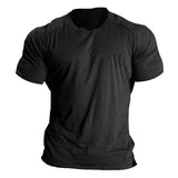 Men's Casual Solid Color Muscle Raglan Short Sleeve T-Shirt 50173874Y