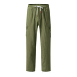 Men's Cargo Cotton Linen Trousers 76873172X