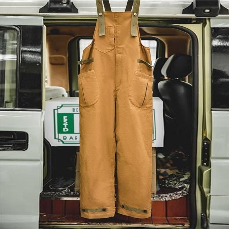 Men's Vintage Loose Cargo Overalls 87669760Y