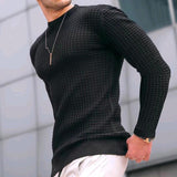 Men's Casual Round Neck Slim Long Sleeve Pullover Knitwear 99012097M