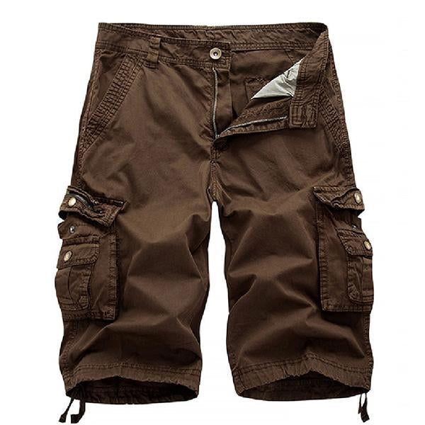 Mens Loose Casual Cotton Shorts 08731786M Coffee / 30 Shorts