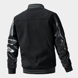 Men's Thin Cotton Embroidered Colorblock Baseball Jacket 21720019M