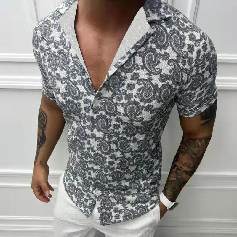 Men's Paisley Hawaiian Short Sleeve Shirt 56941781X