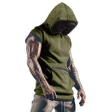 Men's Sports Sleeveless Hooded Tank Top 66115003Y