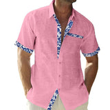 Men's Hawaii Beach Vacation Short Sleeve Cardigan Shirt 51943007X