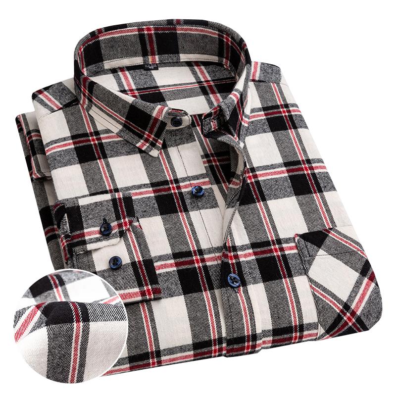 Men's Brushed Casual Long Sleeve Shirt 72663341X