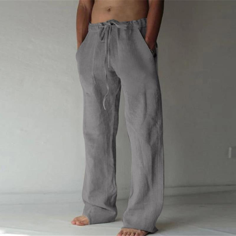 Men's Casual Solid Color Drawstring Pants 10523940Y