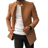 Men's Casual Stand Collar Slim Coat 93778535M