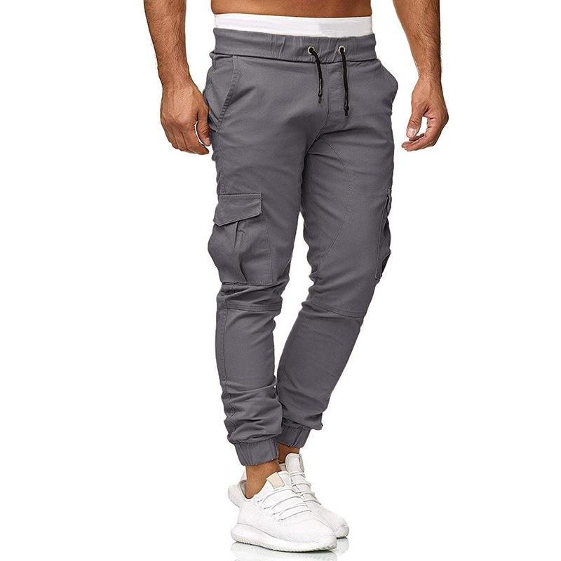 Herrenhose mit mehreren Taschen und Kordelzuggürtel 74865786X