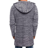 Men's Hooded Mid-length Knitted Cardigan Jacket 91738544X