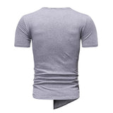 Men's Casual Irregular Stitching Short Sleeve T-Shirt 55688566Y