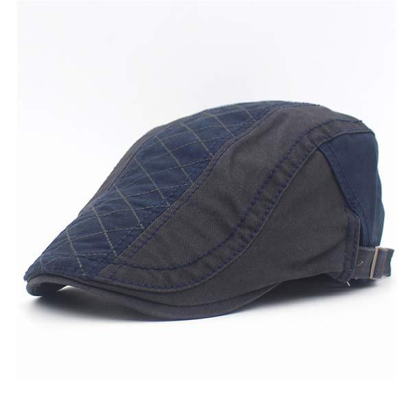 Mens Cotton Beret 04769101W Dark Gray Hats