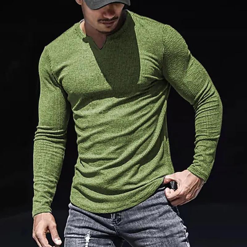 Men's Solid Color Casual Bottoming T-shirt 49672976X