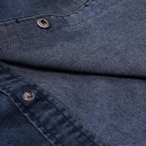 Camicia a maniche corte in denim vintage da uomo 47012502X