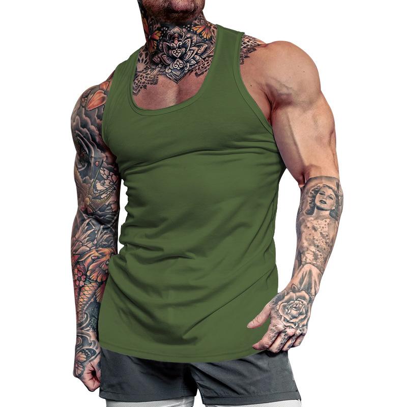 Men's Solid Color Sports Tank Top 18966384X