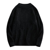 Men's Crew Neck Casual Cable Knit Sweater 69214451M