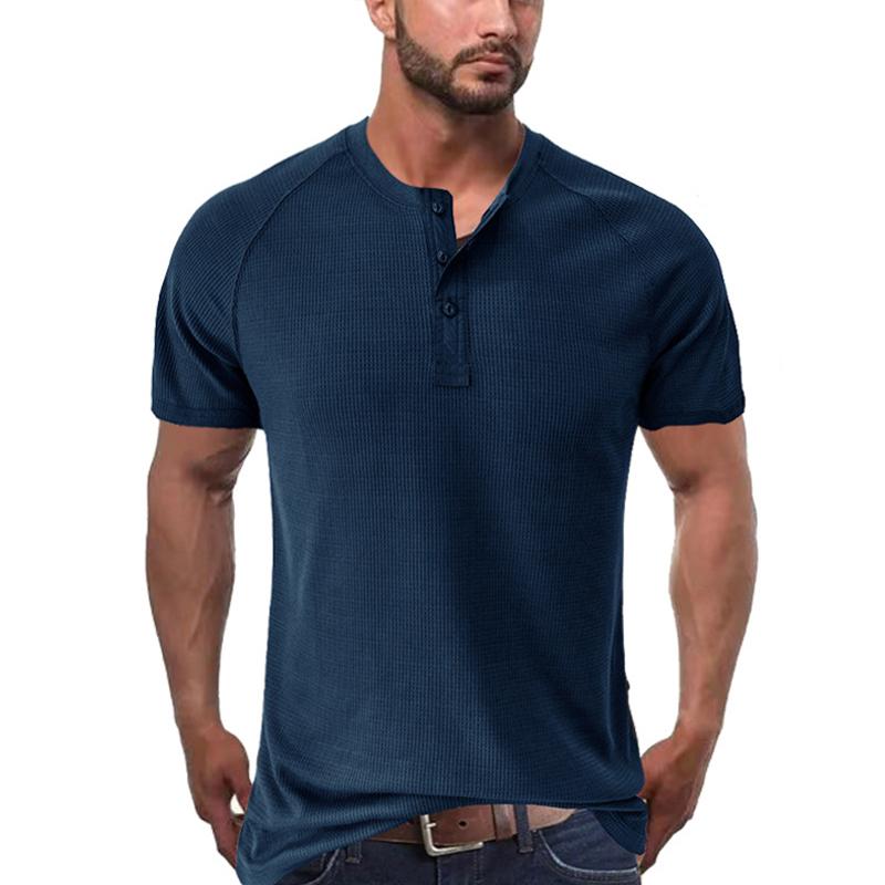 Maglietta Henley a maniche corte Tough Guy da uomo 46765611X