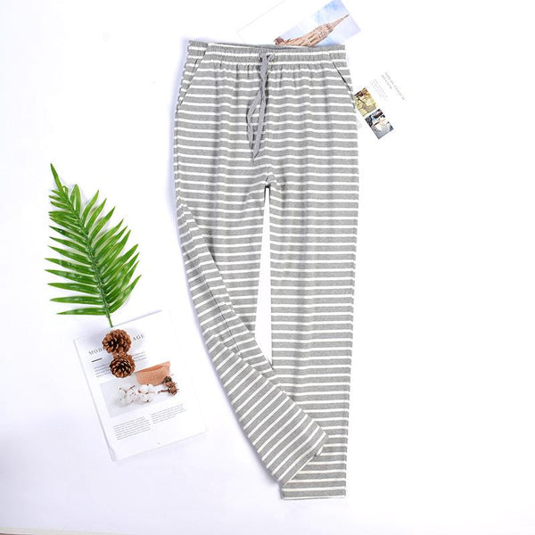 Men's Pure Cotton Striped Loose Pajama Pants 24271090Y