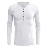 Men's Henley Collar Long Sleeve T-shirt 53006265Z