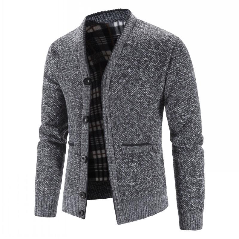 Men's Fleece V-neck Cardigan Jacket 50350724X