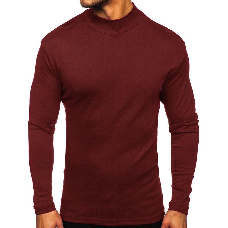Men's Casual Turtleneck Long Sleeve Pullover T-Shirt 84347750M