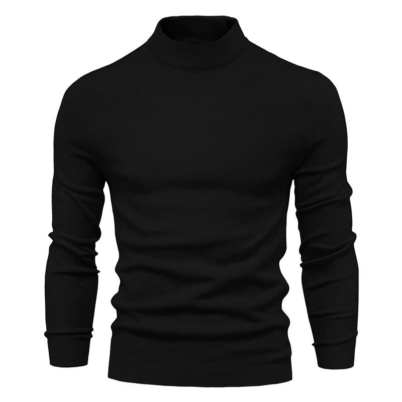 Einfarbiger Rollkragenpullover für Herren, Strickpullover 47281568X