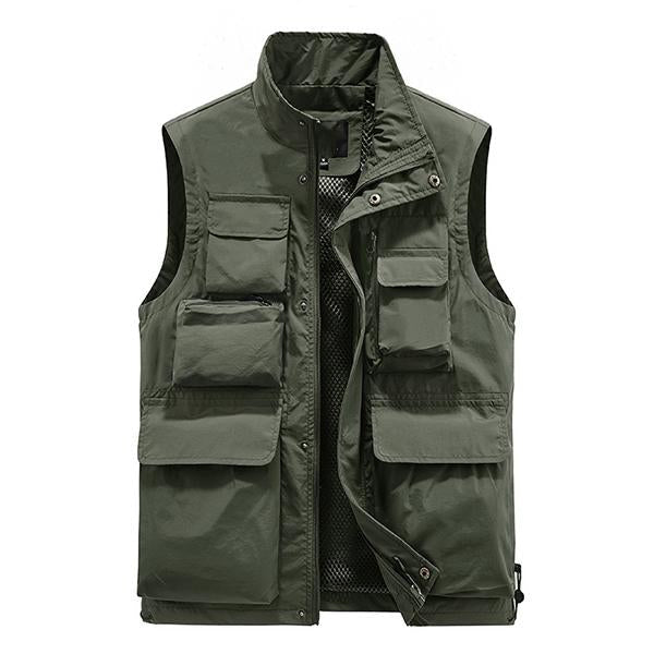 Mens Outdoor Multi-Pocket Quick-Drying Vest 65344280M Army Green / M Vests