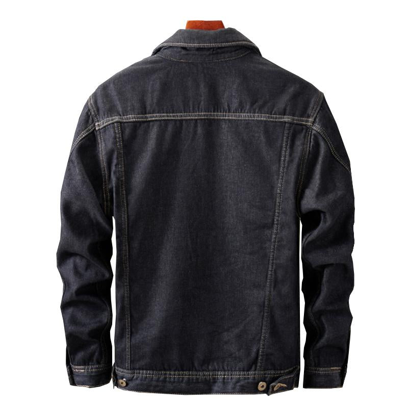 Men's Denim Loose Casual Lapel Jacket 61586200X