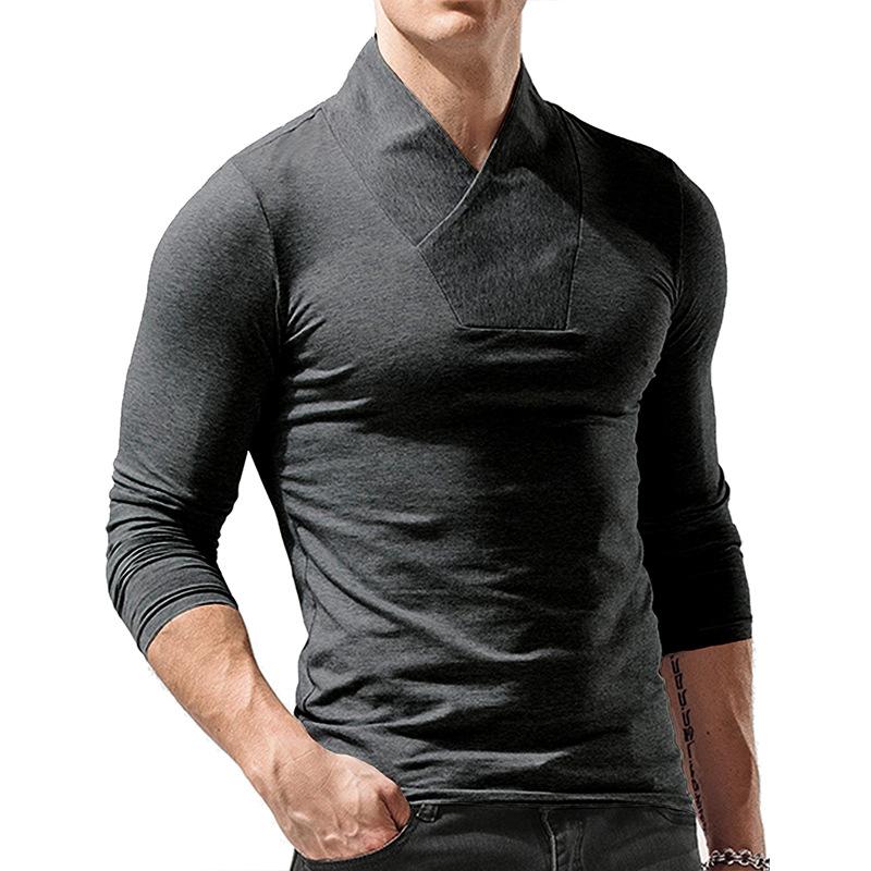 Men's Solid Color T-shirt Bottoming Shirt 95731884X