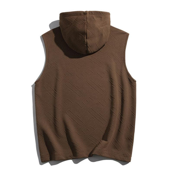 Men's Casual Thin Loose Sleeveless Hooded Sports Tank Top 53830490M