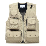 Mens Outdoor Fishing Zip-Up Vest 03991621X Beige / M Vests