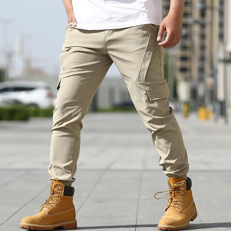 Pantalones cargo casuales con múltiples bolsillos para hombre 64232248Y