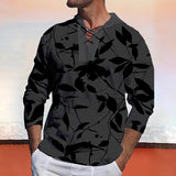 Men's Tie Pocket Hooded Long Sleeve T-Shirt 42259365X
