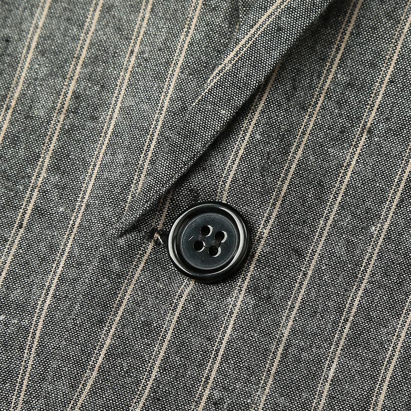 Men's Casual Striped Slim Fit One Button Blazer 18654063M
