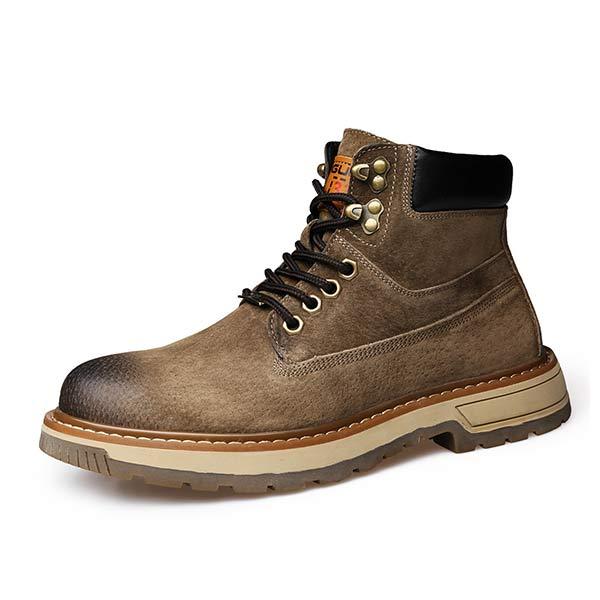 Mens Casual Martin Boots 47256136W Khaki / 6 Shoes