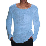 Men's Casual Thin Long Sleeve Pocket Knitted Sweater 82174528M