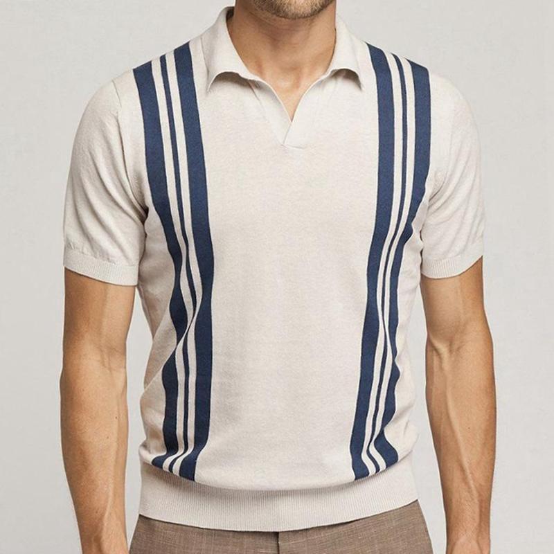 Men's Striped Short Sleeve Polo T-Shirt 94501247Y