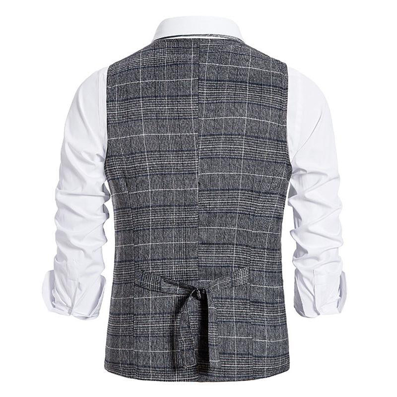 Men's Double Breasted Slim Fit Vintage Suit Vest (Shirt And Tie Excluded) 93941750M