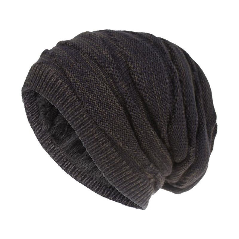 Warm Knitted Hat Hat / Navydarkgray Free Size Hats