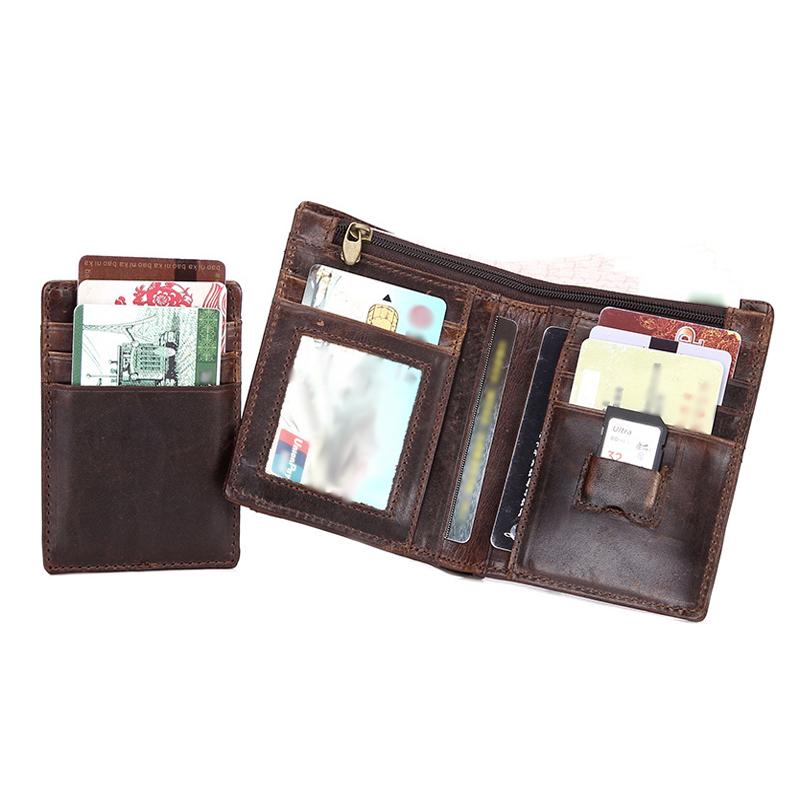 Portafoglio da uomo in pelle vintage con grande capacità e porta SIM card 98597500Y