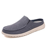 Mens Canvas Half Slippers 57766539 Blue / 6.5 Shoes