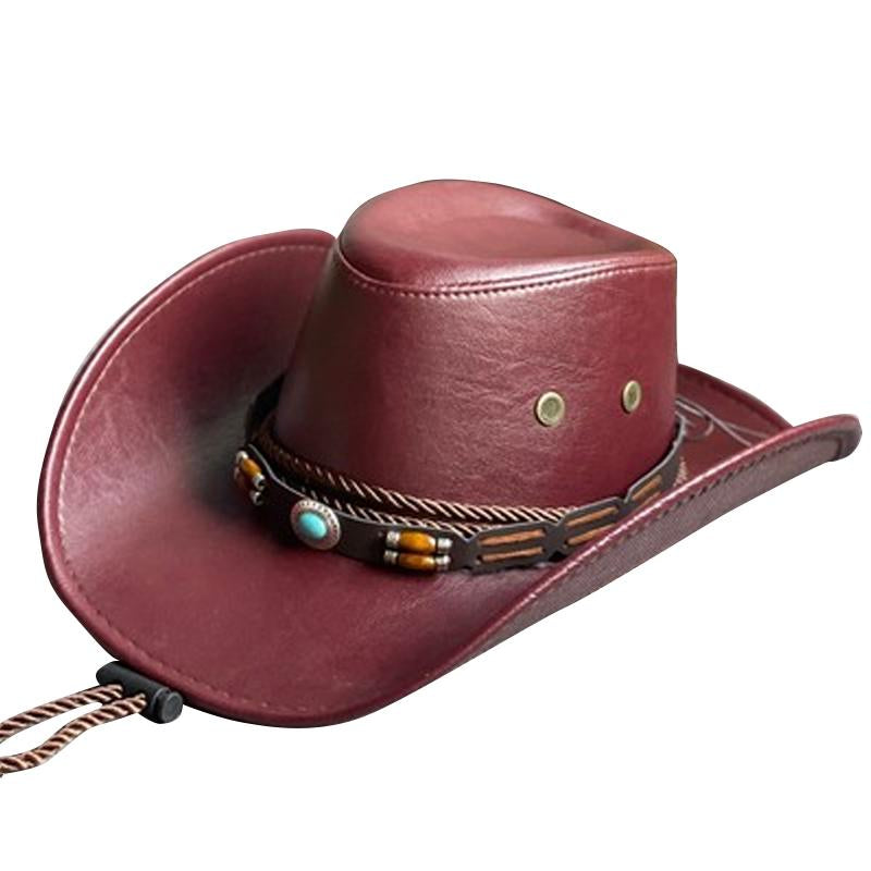 Men's Leather Western Cowboy Hat 09378026Y