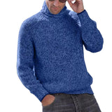 Men's Turtleneck Pullover Solid Color Sweater 10272892X