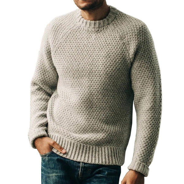 Men's Vintage Casual Round Neck Pullover Knitwear 03679727M