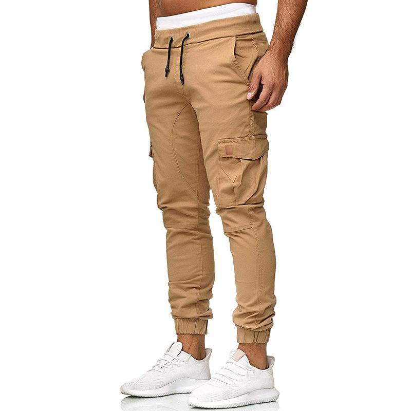 Herrenhose mit mehreren Taschen und Kordelzuggürtel 74865786X